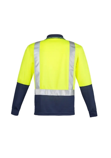 Picture of Syzmik, Mens Hi Vis Spliced L/S Polo - Shoulder Taped